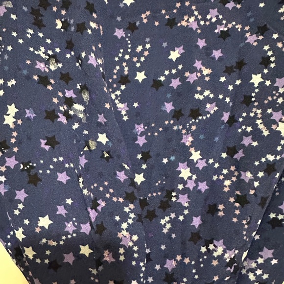 Lovers & Friends Revolve Blue Star Print Long Sleeve V Mini Wrap Dress XXS BNWT - Picture 5 of 7